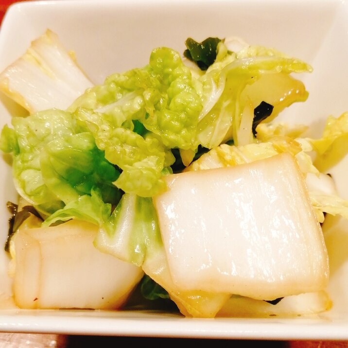 ポリ袋で!白菜の酢の物